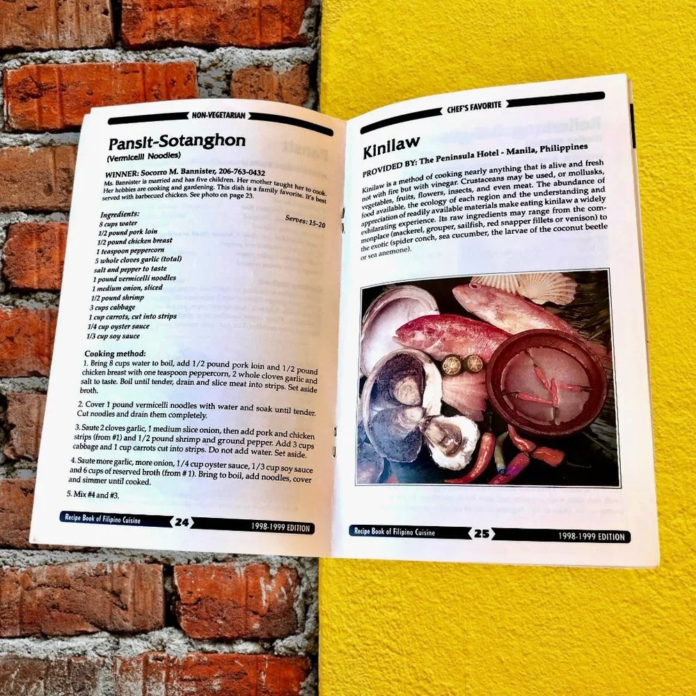 FILIPINO CUISINE Cookbook Recipe Book 1998 by AT&T
